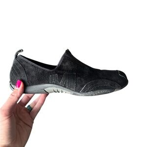 Merrell Barrado Leather Slip-On Shoes Black Suede Women’s 10 Comfort Travel